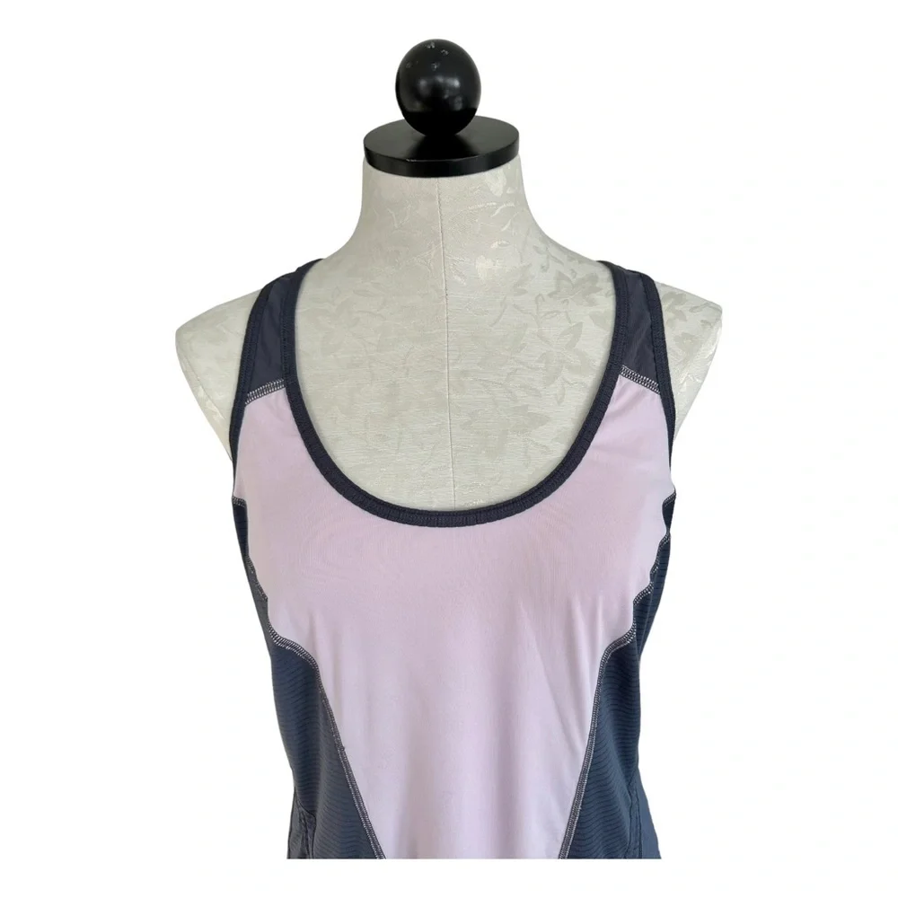 Zella Run Ruched Racerback Tank Top Adjustable Ruching Size Large - Picture 4 of 16